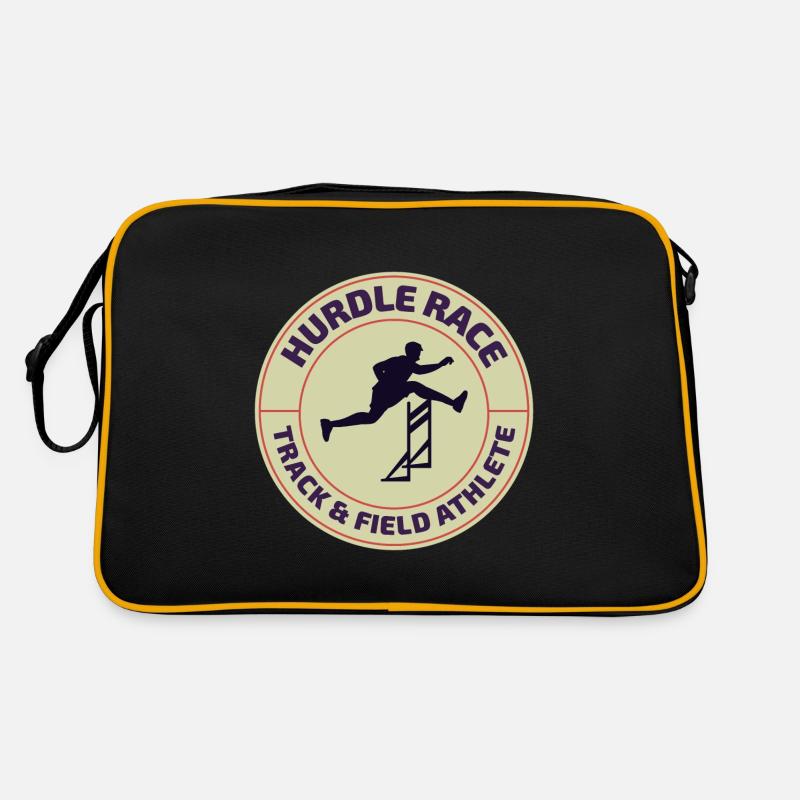 Hurdles Hurdling Hurdler Running Runner Athletes Retro Bag