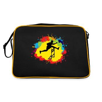 Haies Haies Hurdler Running Runner Athlètes - Sac Retro - noir/or - Dos