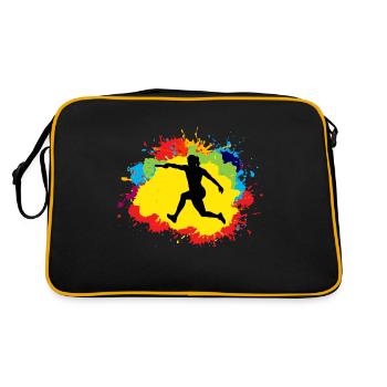 Relay race run athlete track and field running - Retro Bag - black/gold - Back