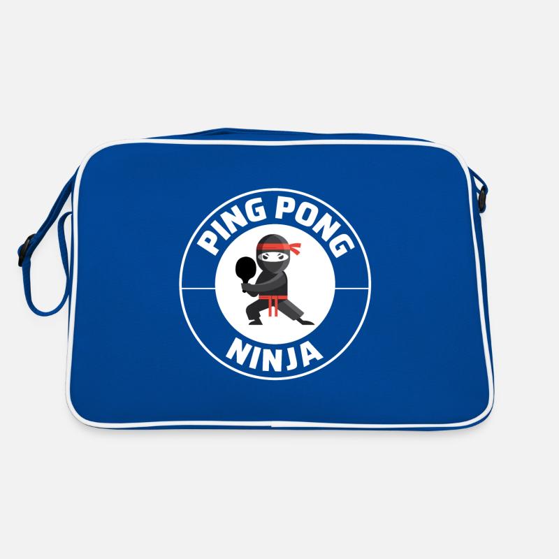 Ping Pong Master Tennis de Table Ninja Warrior Drôle Sac Retro