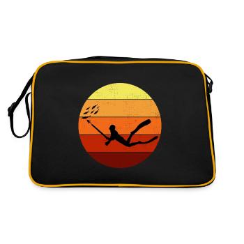 Spearfishing Spearfisher Fishing Vintage Retro - Retro Bag - black/gold - Back