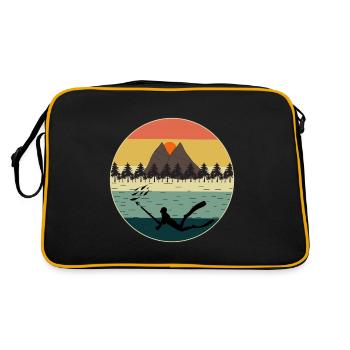 Spearfishing Spearfisher Fishing Vintage Retro - Retro Bag - black/gold - Back