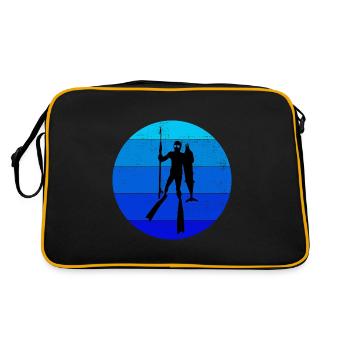 Spearfishing Spearfisher Spearfisherman fishing - Retro Bag - black/gold - Back