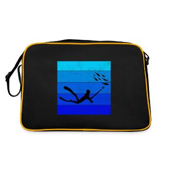 Spearfishing Spearfisher Spearfisherman fishing - Retro Bag - black/gold - Back