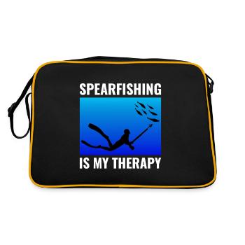 Spearfishing Spearfisher Spearfisherman fishing - Retro Bag - black/gold - Back