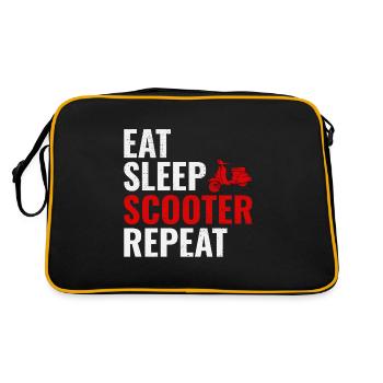 Scooter Rider Scootering Motorbike Moped Funny - Retro Bag - black/gold - Back
