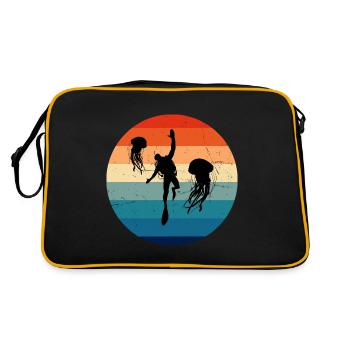 Scuba Diver Scuba Diving Diver Diver - Retro Bag - black/gold - Back