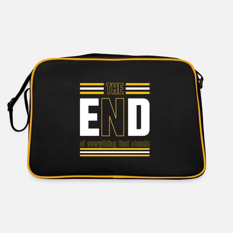 The End Coole Sprüche Texte Statement Retro Tasche