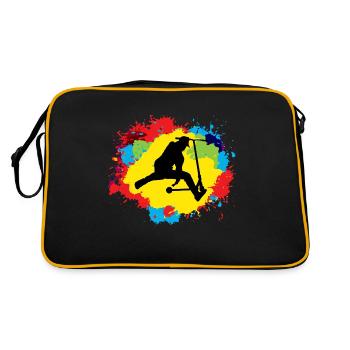 Stunt Scooter Freestyle Scootering Riding Colorful - Retro Bag - black/gold - Back