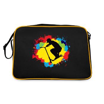 Stunt Scooter Freestyle Scootering Riding Colorful - Retro Bag - black/gold - Back