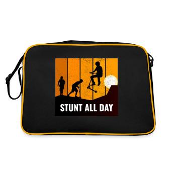Stunt Scooter Freestyle Scootern Fahren - Retro Tasche - Schwarz/Gold - Hinten