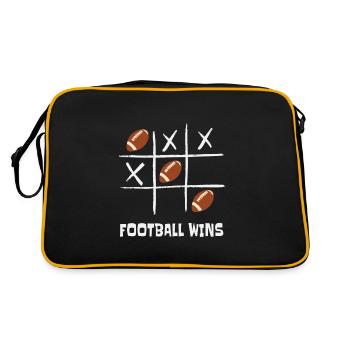 Le football américain remporte le sport Tic Tac Toe - Sac Retro - noir/or - Dos