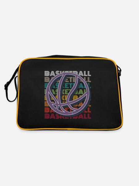 Basketball Retro - Retro Tasche - Schwarz/Gold - Hinten