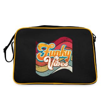 Funky vibes - Retro Bag - black/gold - Back