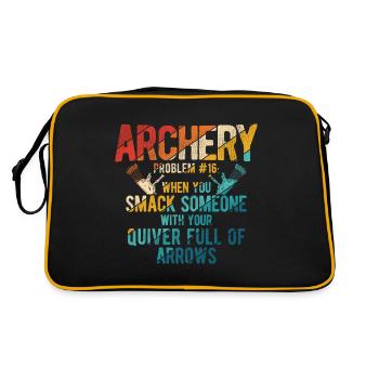 Bogenschießen Archery - Retro Tasche - Schwarz/Gold - Hinten