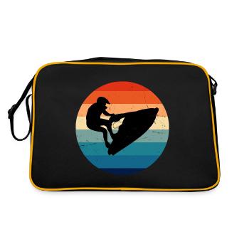 Jetskiing Water Sports Women Men Jet Ski - Retro Bag - black/gold - Back