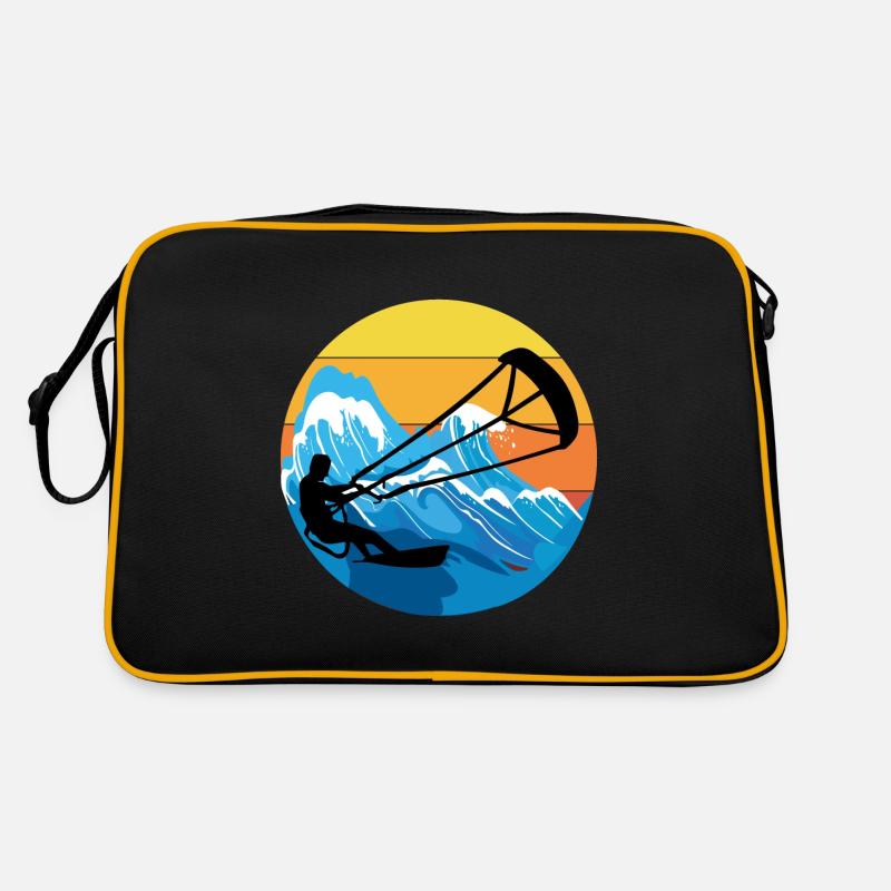 Kitesurfing Kiteboarding Kiteboarder Kitesurf Sac Retro