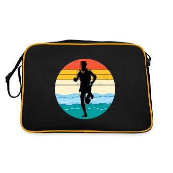 Deep Water Aqua jogging Pool Running Fitness - Retro Bag - black/gold - Back