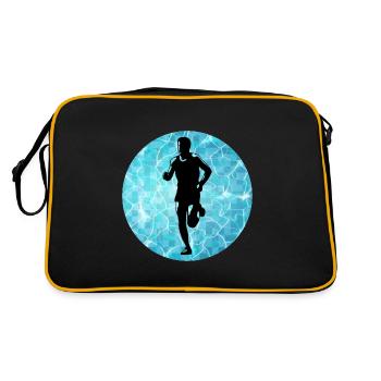 Deep Water Aqua jogging Pool Running Fitness - Retro Bag - black/gold - Back