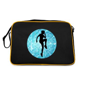 Deep Water Aqua jogging Pool Running Fitness - Retro Bag - black/gold - Back