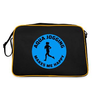 Deep Water Aqua jogging Pool Running Fitness - Retro Bag - black/gold - Back