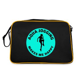 Deep Water Aqua jogging Pool Running Fitness - Retro Bag - black/gold - Back