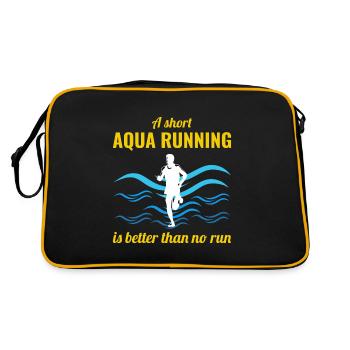 Deep Water Aqua jogging Pool Running Fitness - Retro Bag - black/gold - Back