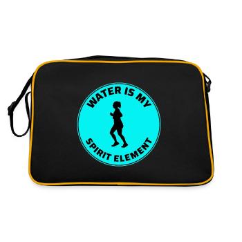 Deep Water Aqua jogging Pool Running Fitness - Retro Bag - black/gold - Back