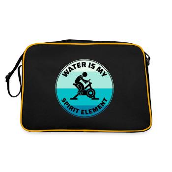 Aqua Cycling Schwimmbad Fitness Training - Retro Tasche - Schwarz/Gold - Hinten