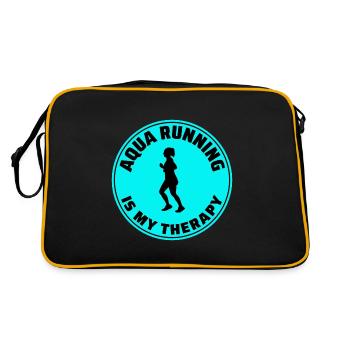 Deep Water Aqua jogging Pool Running Fitness - Retro Bag - black/gold - Back