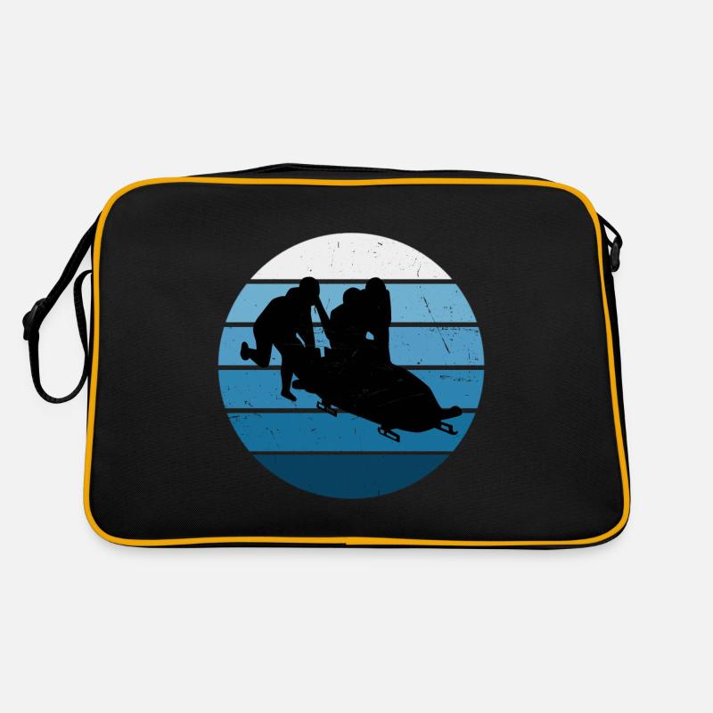 Bobsleigh track Bob riding bobsleigh Two-man bobsleigh Retro Bag