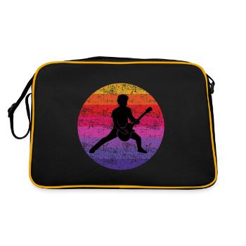Basse Guitariste Musicien Bassiste Vintage Retro - Sac Retro - noir/or - Dos