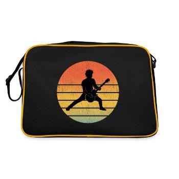 Basse Guitariste Musicien Bassiste Vintage Retro - Sac Retro - noir/or - Dos