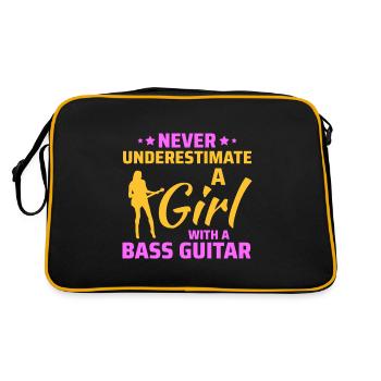 Basse Guitariste Musicien Musicien Bassiste Funny - Sac Retro - noir/or - Dos