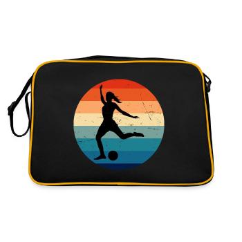Football Football Jouer au football Femmes Hommes - Sac Retro - noir/or - Dos