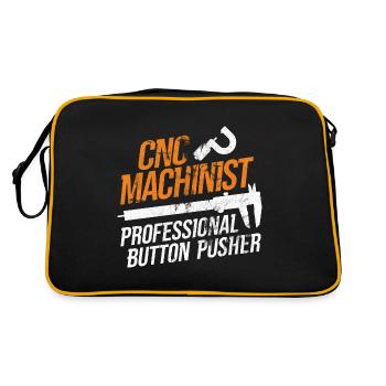 Maschinen-Bediener Maschinenführer Machinist - Retro Tasche - Schwarz/Gold - Hinten