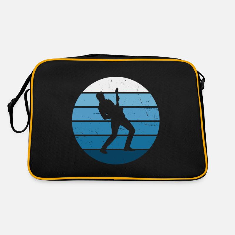 electronic guitar Egitarre akustische gitarre - Retro Tasche - Schwarz/Gold