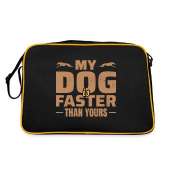 Greyhound Racing Dog Pet Race Animal Racer - Sac Retro - noir/or - Dos