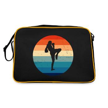 Men's Thai Boxing Muay Thai Thai Boxing Thai Boxer - Retro Bag - black/gold - Back