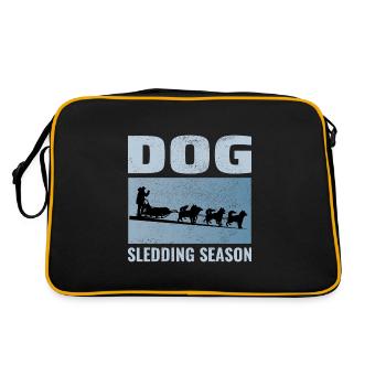 Husky Traîneau Chiens de traîneau Racing Alaskan Racers - Sac Retro - noir/or - Dos