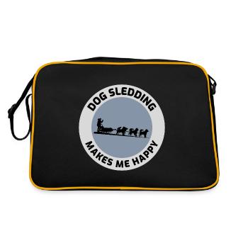 Husky Traîneau Chiens de traîneau Racing Alaskan Racers - Sac Retro - noir/or - Dos