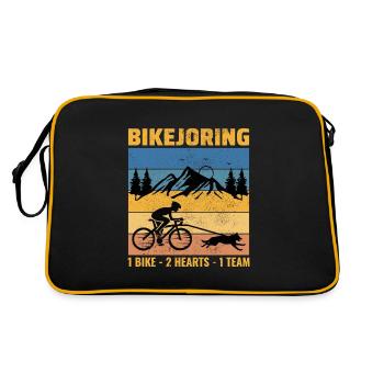 Bikejöring HundScooting Hund Sport Fahrrad Fahrrad Fahrt - Retro Tasche - Schwarz/Gold - Hinten