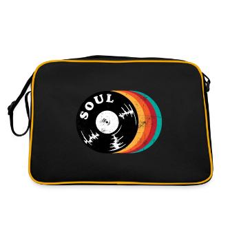Soul Musik - Retro Tasche - Schwarz/Gold - Hinten