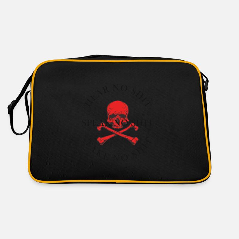 Skull Saying Skull Speak No Shit Retro Bag