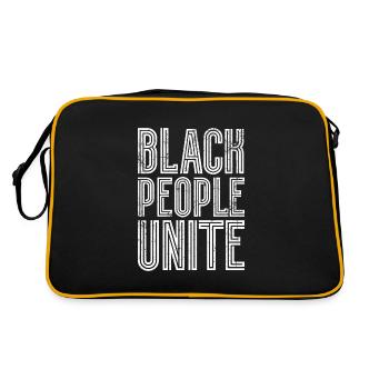 Black People Unite - Retro Bag - black/gold - Back