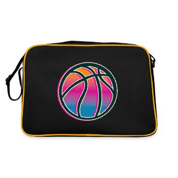 Basketball Silhouette - Retro Bag - black/gold - Back