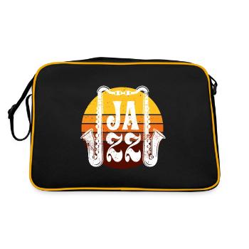 Jazz Musik Retro - Retro Tasche - Schwarz/Gold - Hinten