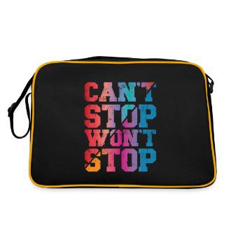 Can't Stop won't Stop - Retro Bag - black/gold - Back