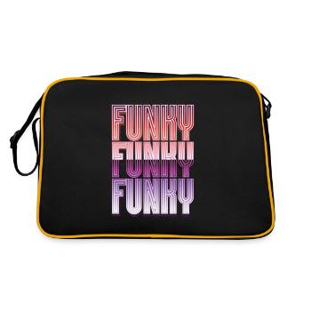 Funky Vintage - Retro Bag - black/gold - Back