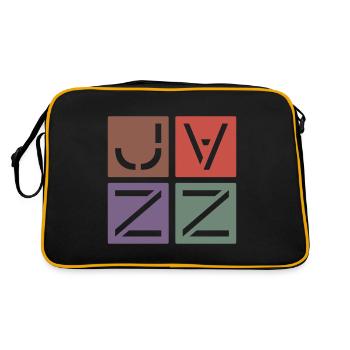 Jazz Vintage - Retro Tasche - Schwarz/Gold - Hinten
